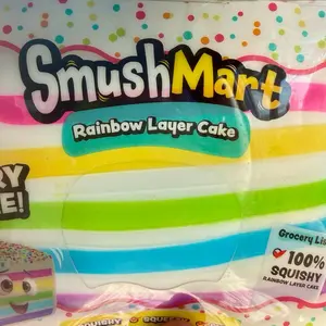Giant Smush Cake Crazy Fun Rainbow Viral  squeeeeze squishy stress relief toy