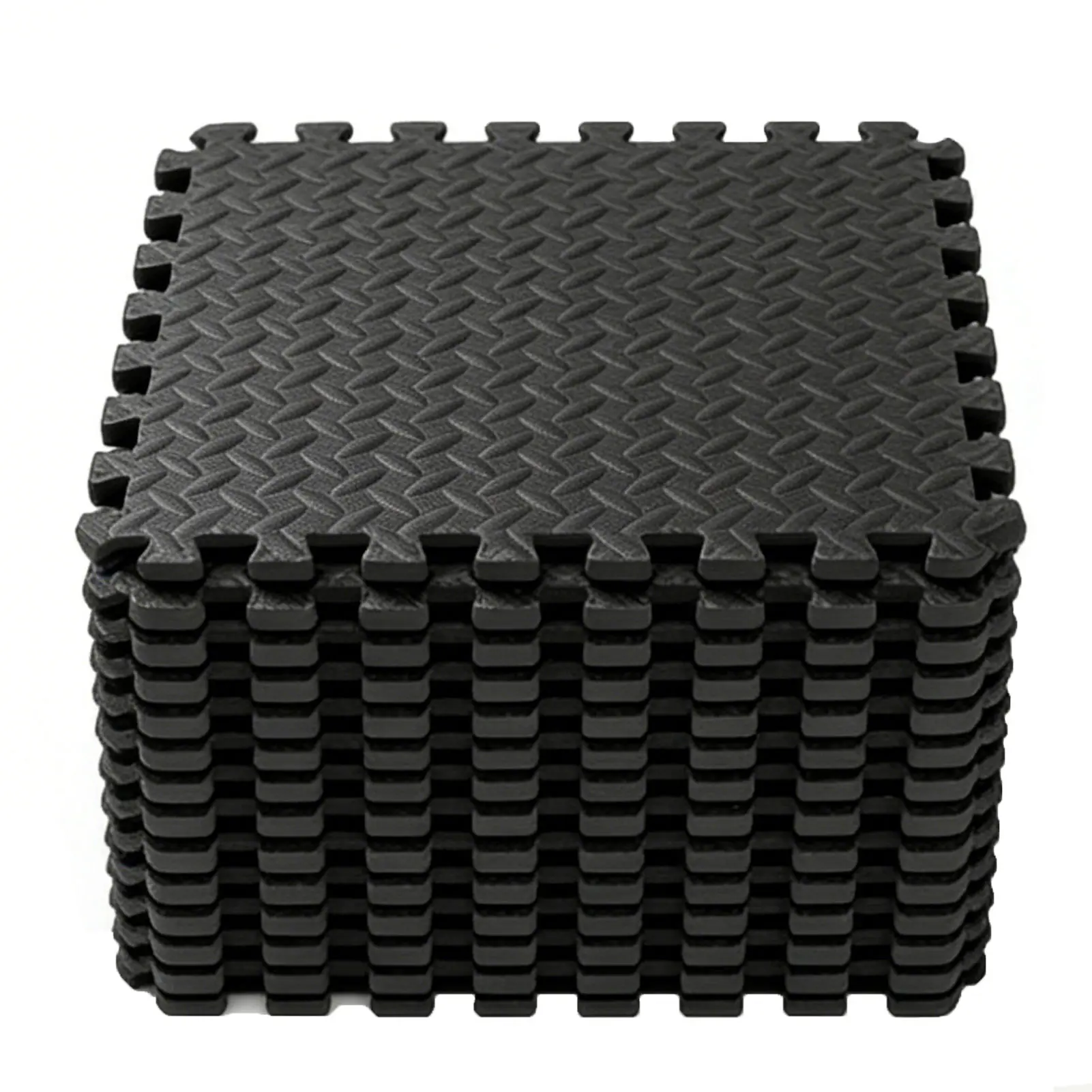 Puzzle Exercise Mat, 20"x20"x0.4", EVA Interlocking Foam Floor Tiles, Non-Slip, Protective, Water-Resistant Flooring for Home Gym & Workout Equipment