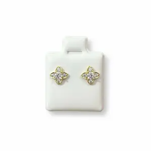 Small Flower Stud Earrings 14k Gold Plated XP with Elegant Design and Durable Finish