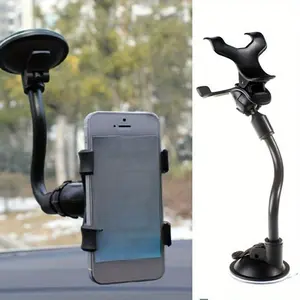 Universal Dashboard Curved Phone Car Suction Cup Mount Holder By 360 Degree Rotation