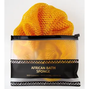African Net Sponge Authentic - Real African Exfoliating Sponge with Knots - African Net Washcloths for Body Scrubber Exfoliator - Back Scrub for Shower