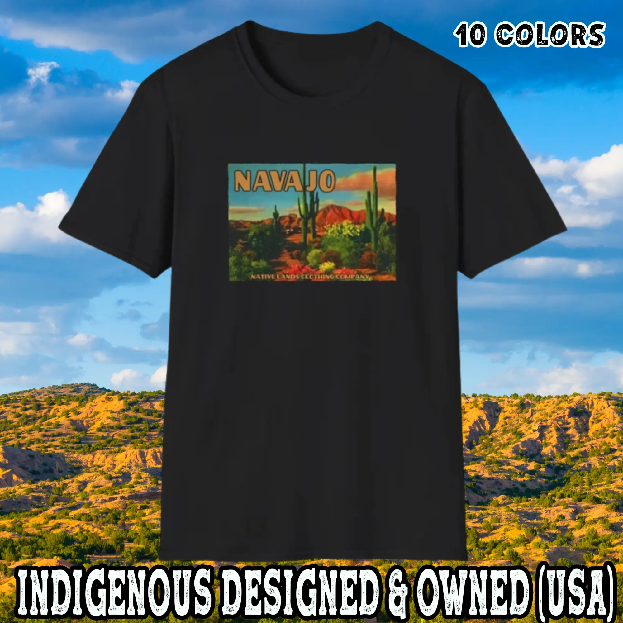 Navajo Nation Desert Shirt Cotton - First Nations, Inuit People, Native American Cultures