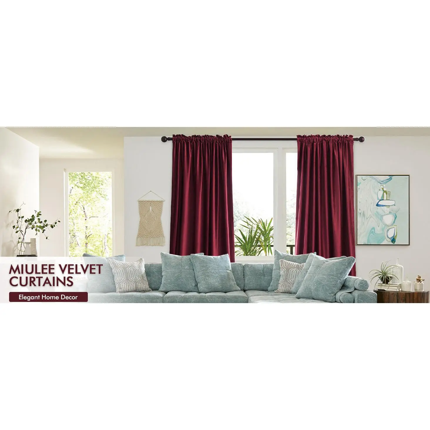 Burgundy Velvet Curtains Thermal Blackout Christmas Drapes for Bedroom Living Room Darkening 96 Inches Long Curtains Panels Rod Set of 2 Burgundy Velvet Curtains Thermal Blackout Christmas Drapes for Bedroom Living Room Darkening 96 Inches Long Curtains Panels Rod Set of 2