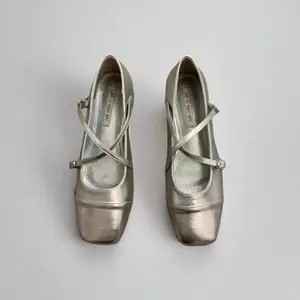 Danielle Ballet Flats - Silver Women's Footwear with Comfortable Design and Classic Style for Walking and Running
