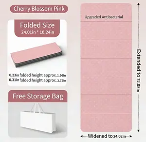 7-Fold Yoga Mat 70"x24" - 1/2 Inch Thick Folding Exercise Mat, Compact Non-Slip TPE Mat for Travel, Storage, Yoga & Home Gym, Lightweight & Portable