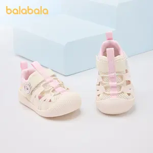 balabala bionic suction cup sole sandals boys baby toddler shoes children's sandals girls summer mesh anti-slip sports barefoot wide toes Protection non-slip comfortable breathable shoes