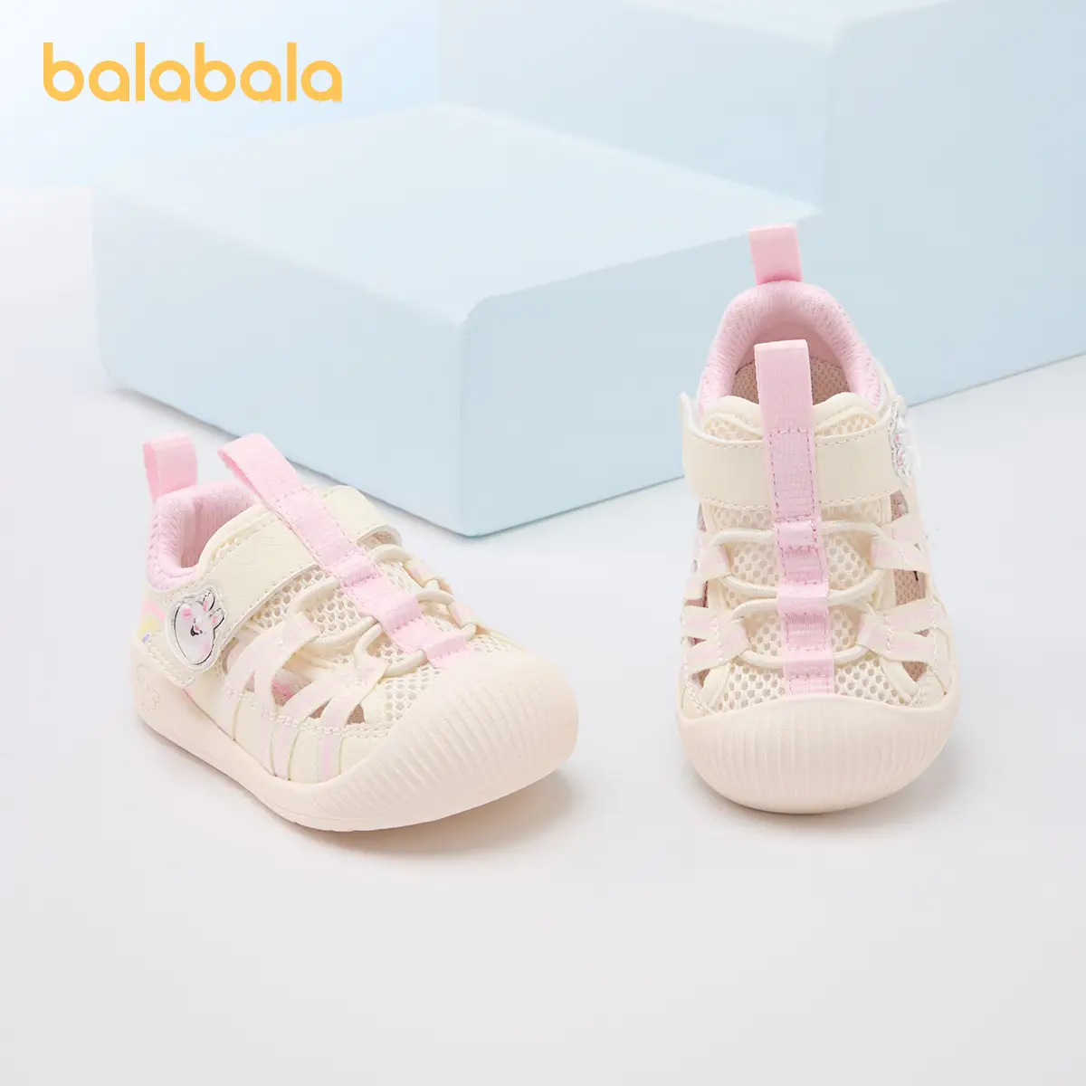 balabala bionic suction cup sole sandals boys baby toddler shoes children's sandals girls summer mesh anti-slip sports barefoot wide toes Protection n