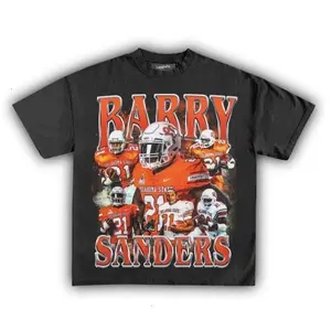 BARRY SANDERS Unisex T-Shirt, Graphic Tee Gift for USA Fans, Fashion Cotton T-Shirt with Full Colors, Full Sizes Tee, Sports Themed Graphic Tee, Unisex Trendy Streetwear Design