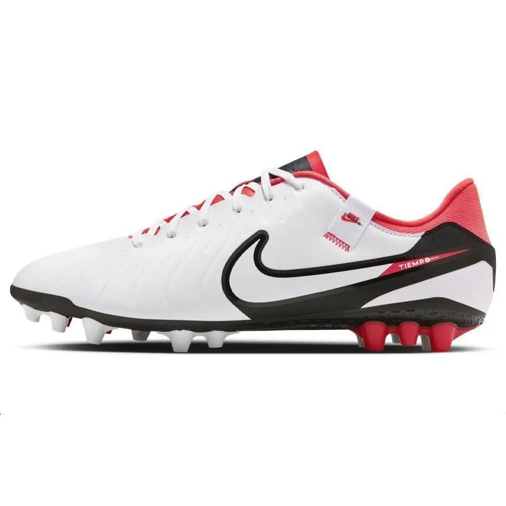 Nike Legend 10 Academy AG White Black Crimson' Versatile Soccer Cleats Men's DV4340-100