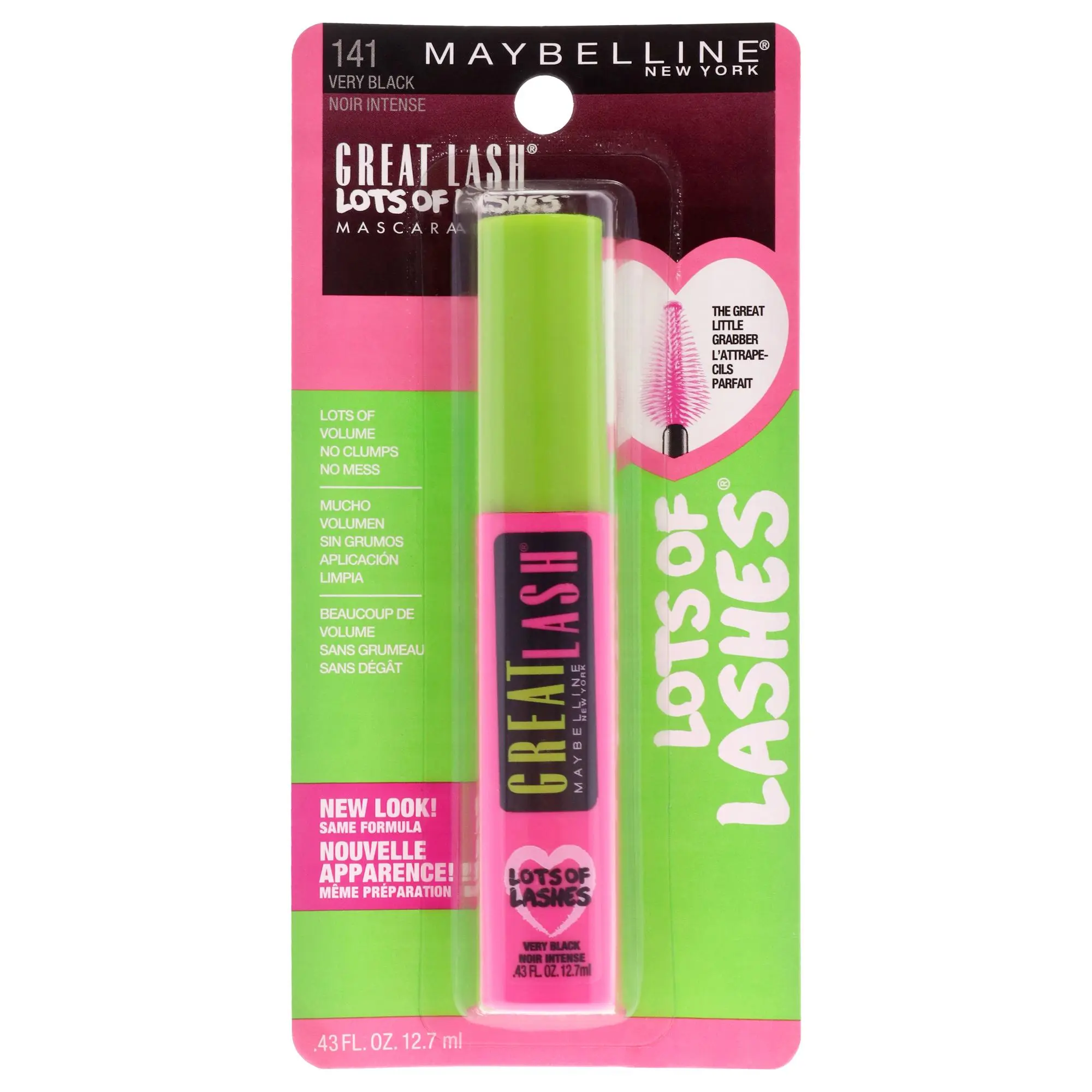 Great Lash Lots Of Lashes Mascara - 141 Very Black by Maybelline for Women - 0.43 oz Mascara