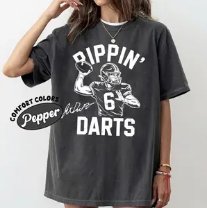 Jaxson Dart Rippin Darts Unisex Vintage Comfort Colors Shirt, New York Football Meme Retro T-Shirt, Game Day Rap Tee, Sports Y2k Tee