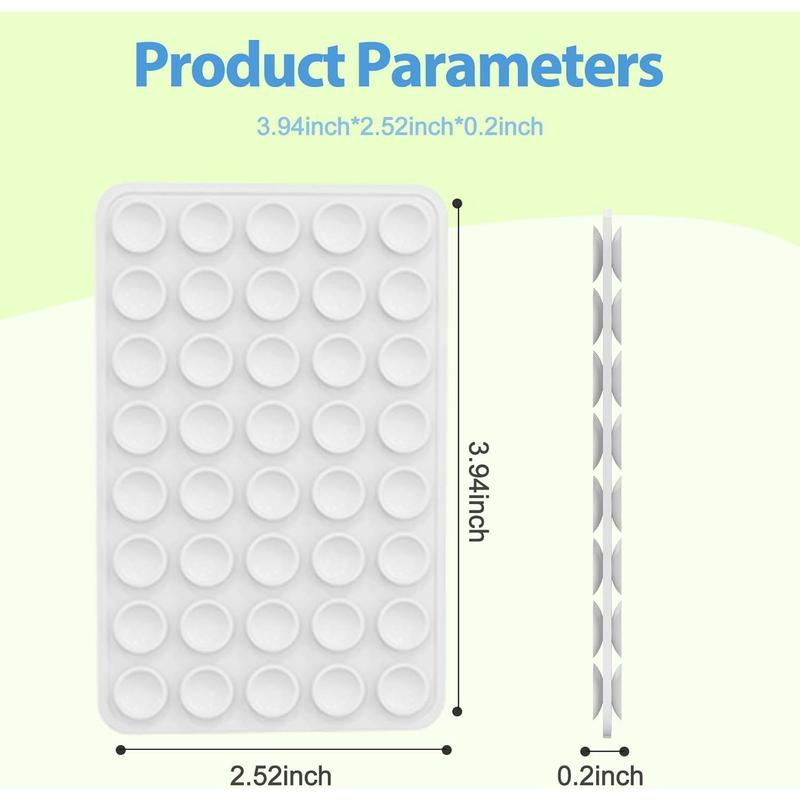 2 Pack Silicone Octo Cup Buddy Sticky Grip Holder for Cellphone, Silicone Suction Cup Phone Case Mount Double Sided, Hands-Free Phone Accessories Strong Grip Holder for Selfie and Video (White)