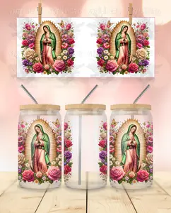 Virgen de Guadalupe #2 - UVDTF Wrap for 16 Oz Libbey Glass Can