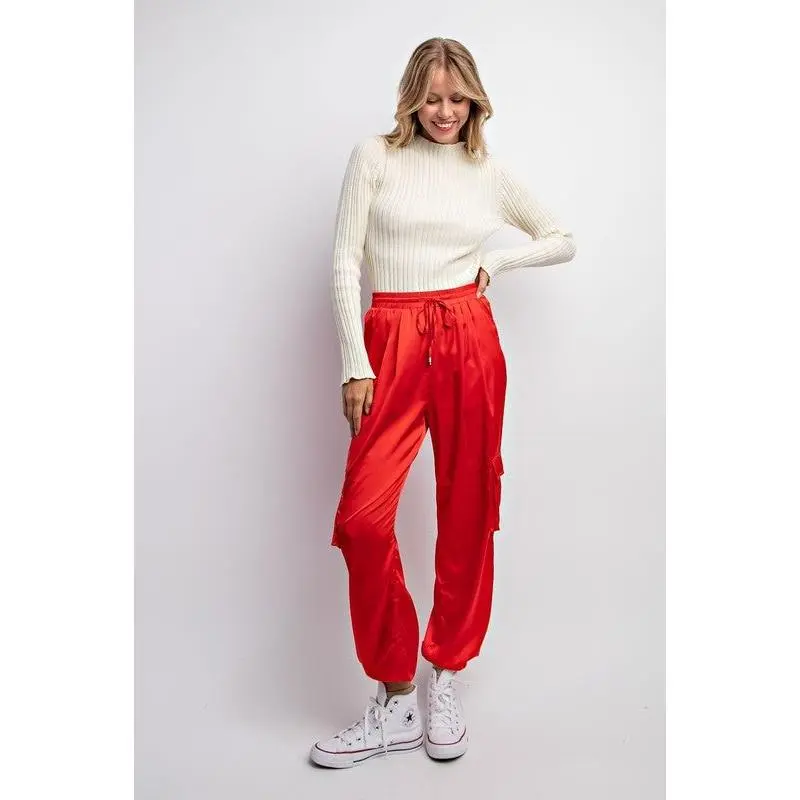Satin Cargo Joggers Satin Cargo Joggers