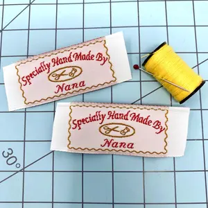 Specially Hand Made by Nana Woven Labels for Sewing, Knitting, Quilting, and Crocheting