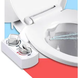 BUDDY  - Bidet Toilet Seat Attachment &  Water Sprayer (Cool & Warm Temperature Control | Easy Setup, Universal Fit, Non-Electric | Dual-Nozzle Cleang, Adjustable , Female Wash)