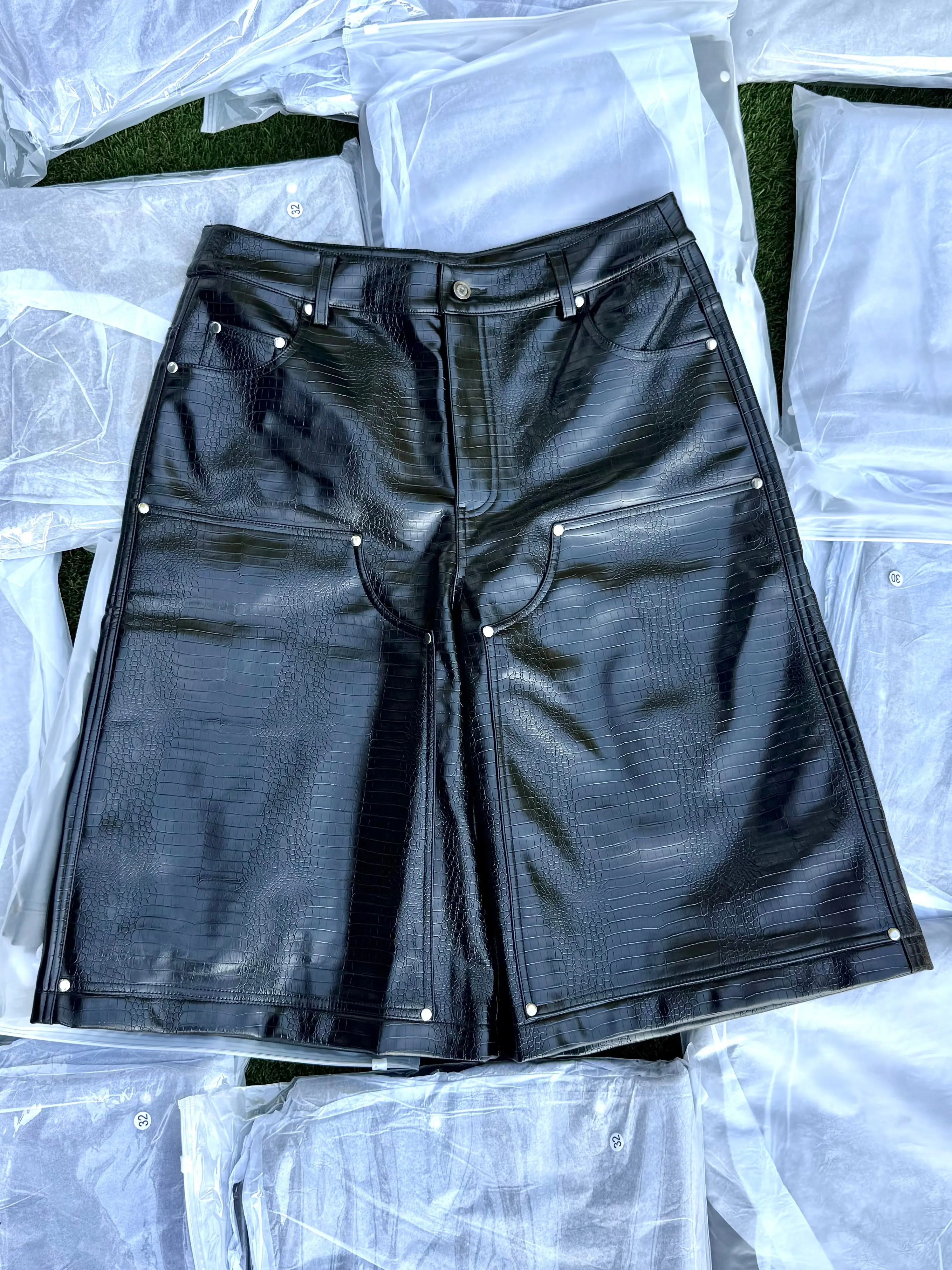 CROCODILE LEATHER JORTS PRE-ORDER Loose Menswear