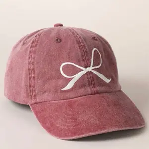 Rose  Pink Bow Design Baseball Cap - Soft Textured Material, Ideal for Casual Wear, Perfect for Everyday Use, Stylish and Comfortable