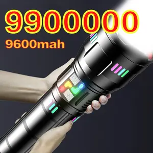 1pc Super Bright LED Flashlight USB Rechargeable With COB Tail Light For Outdoor Home use Tactical  Flashligh Emergency Portable Night Modern