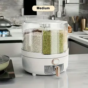 Large-capacity grain storage box-moisture-proof, insect-proof, reusable, plastic dispenser, suitable for rice, cereals, flour, pet food-space-saving, multi-purpose, household kitchen essentials