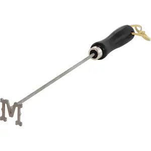 Personalized Branding Iron for , Steaks & Leather - Custom 1 1/4" Tall Western Font Letters  in A - Z |  Grilling  for Him to Use At Your Backyard  (M)