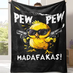 Christmas Countdown Sale! Funny Meme Cozy Flannel Throw Blanket A warm nap blanket with Quirky Duck Design Perfect Gift for Family Friends Men Women Adults Versatile for Couch Bed Office and Travel