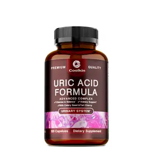 Coolkin - Uric Acid Formula Advanced Complex with Celery Seed &Tart Cherry, Cleanse & Balance, Urinary System, Non-GMO, Vegan, Dietary Supplement Berry Vitamin