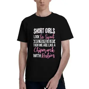 Funny Sassy Shirt for Short Girls & Women - "Look So Sweet Until You Piss Us Off" Bold Pink Text Tee - Heavyweight 180gsm Everyday Casual Top - Machine Washable Petite Feminist Gift Idea, Humorous Apparel, Playful Design, Quality Print, Graphic Tshirt, Wo