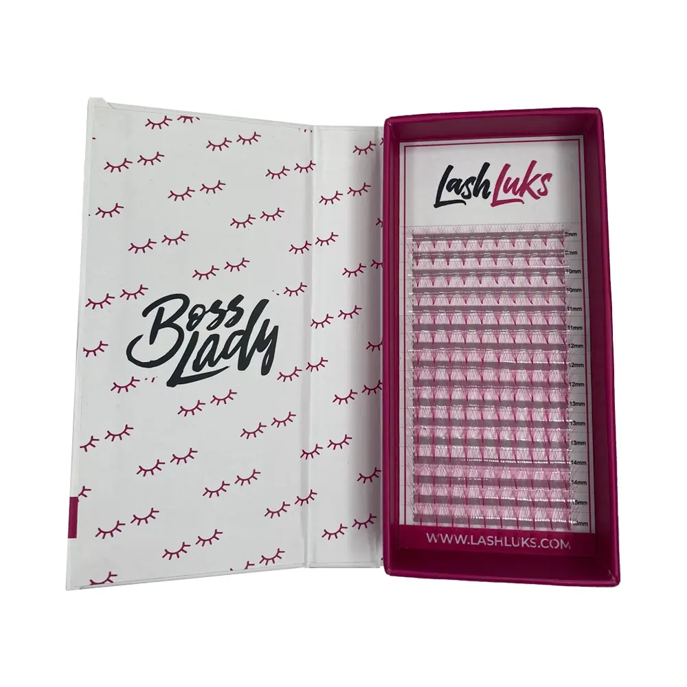 Lash Luks + 8D Premade Pink Fans