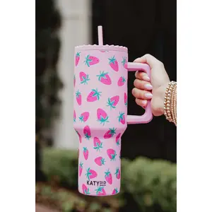 Subtle Strawberry 38 Oz Tumbler Cup