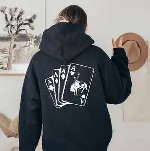Ace Card Cowboy Hoodie, Playing Card, Country Girl Hoodie All Size Colors