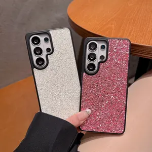 Samsung Phone Case Mibai Glitter Simple Pure Color Cute Lightweight Thin Protective Cover Compatible with Galaxy S Series