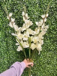 32 Inch White Gladiolas Bush
