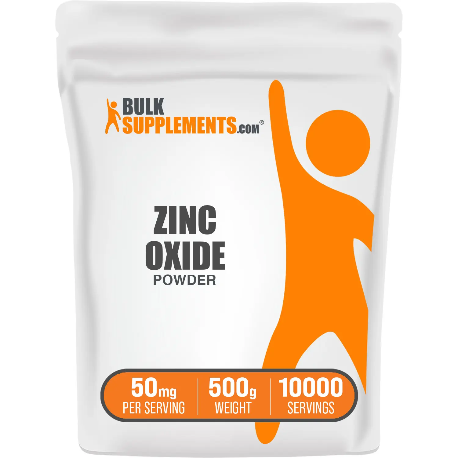 BulkSupplements - Zinc Oxide Powder - Eye Health - Immune - 500g - 50mg per Serving