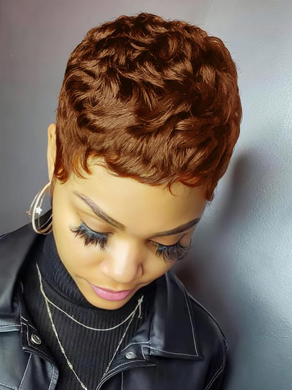 Short Pixie Cut Wigs Pixie Wig Black 99J 30# 4# Color Short Wigs for Women Short Curly Glueless Bob Wig Halloween Party Short Pixie Cut Wigs Pixie Wig Black 99J 30# 4# Color Short Wigs for Women Short Curly Glueless Bob Wig Halloween Party