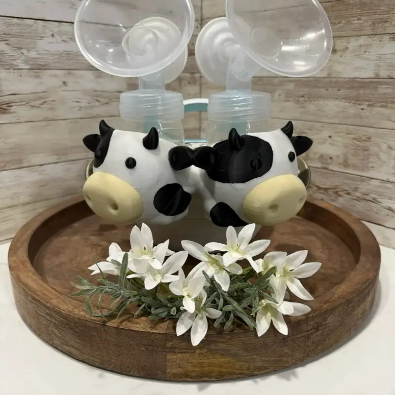 Bottle Holder for Spectra Breast Pump - Cow Themed