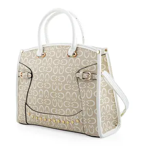 La Marey Khaki Faux Leather Crossbody Bag with Shoulder Strap