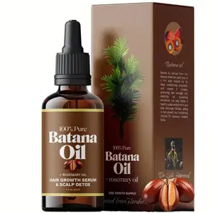 Bathana Rosemary Mint Scalp Strengthening Oil, Biotin Essential Oil Nourishing Care, Split Ends Dry Hair All Types, Moisturizing Hair Oil, 60ML/30ML