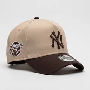 New Era NY Yankees Beige Brown Curved Brim Cap Baseball Hat Streetwear Classic Adjustable Unisex Fashion Cap
