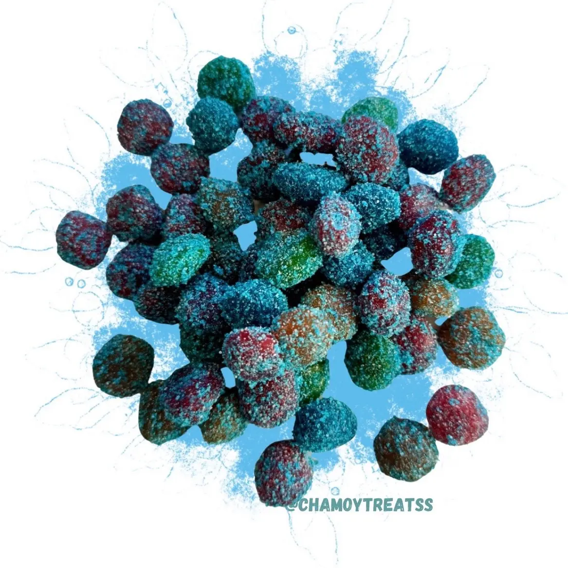 Trending Sour Blue Raspberry Gushers - Sweet Candy Trending Sour Blue Raspberry Gushers - Sweet Candy