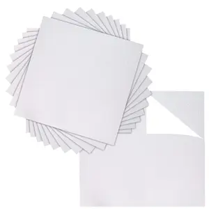 Ground Up Creations Premium 20 Sheets Glitter Cardstock 12" x 12" - Use For Scrapbooking - Holidays - Weddings - Birthdays - Parties - 300GSM For Paper Cutting Bending Or Shaping (White, 20 Pack)