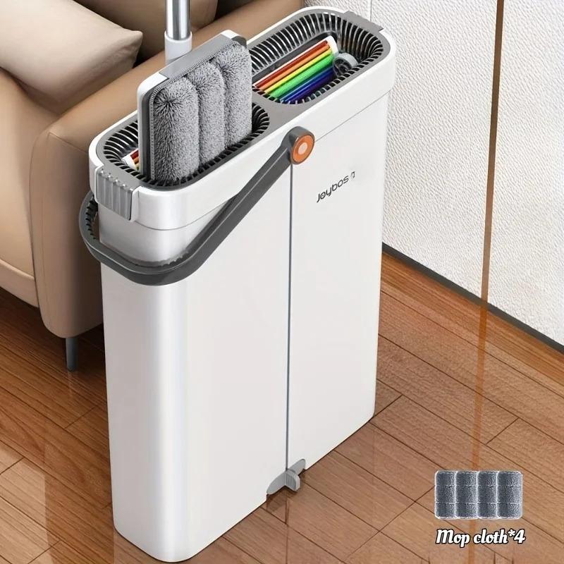 For GGL-M03 Durable Flat Mop Bucket Set Magic Handle Eco-Friendly High Dehydration Rate Reusable Mop Pads for Dry/Wet Floor