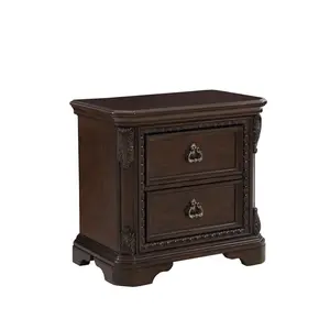 Mahogany 2 Drawer Nightstand