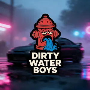 2PCS/SET Fire Hydrant Spitting Water+DIRTY WATER BOYS" Car Street Funny Sticker For Body/Window Cross-border Hot Funny Goodie Adds Hardcore Street Texture Top For Car Street Style Fans