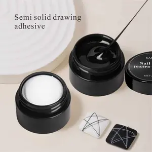 3-piece spider gel nail enhancement, elastic drawing gel, stripe line design, hand and foot nail decoration, nail enhancement tools, Holiday haul-Christmas gift