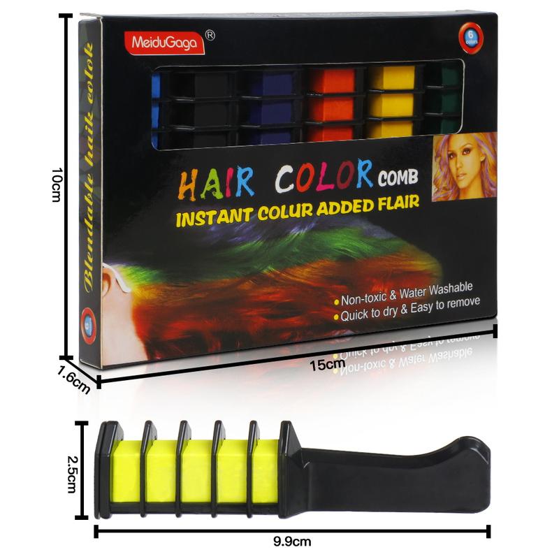 Instant Hair Color Comb - Non-Toxic Water-Washable Quick Dry Vibrant Temporary Color for Fashion Enthusiasts - Haircarem