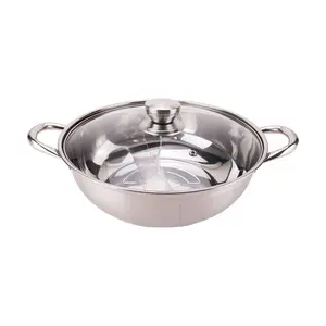 Lexiang 304 Stainless Steel Hot Pot - 30cm Dual Compartment Yinyang Pot for Induction & Gas Stoves