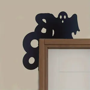 CIFbuy Ghost Door Knocker Halloween Decoration, Silhouette Wall Triangle Molding, Indoor Horror Decor for Kids, Unique Home Ornament