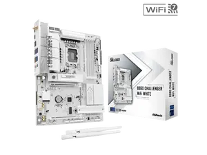 ASRock B860 CHALLENGER WIFI WHITE LGA 1851 Intel B860 SATA 6Gb/s DDR5 Intel Core Ultra ATX Motherboard