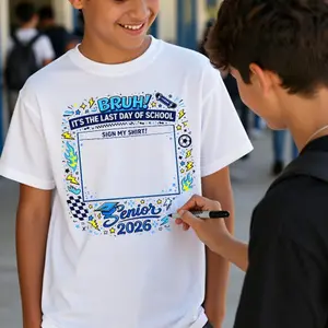 Senior 2026 Sign My Shirt |   Last Day of School Sign My Shirt |   Bruh Graduation Shirt |   Boy & Girl Shirt, Graduate Gifts # Last Day of School # Back to School